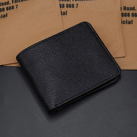Minimalist Textured Leather Wallet for Mens